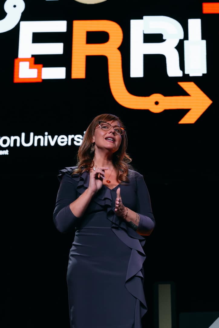 Katie on stage TedX